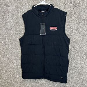 Travis Mathew Black Cold Bay Full Zip Up‎ Vest Jacket Mens Size Small NEW